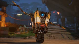 Official Borderlands 4 screenshot showing Claptrap with arms spread