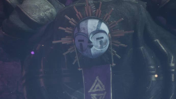 Close up of Esquie from Expedition 33, the masked mount creature