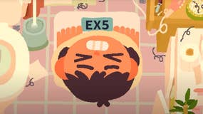 Artwork depicting Consume Me's protagonist Jenny screwing up her face in anticipation as she weighs herself on  some bathroom scales.