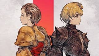 FF Tactics: The Ivalice Chronicles key art showing two soldiers back to back in painerly style