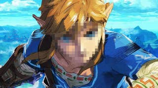 Image of Link from BOTW/TOTK, but with his face blurred out with pixellation.