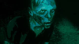 An emaciated man stares into the camera in No, I'm not a Human.