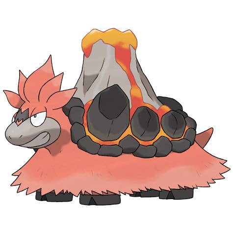The Mega Evolution version of Camerupt.