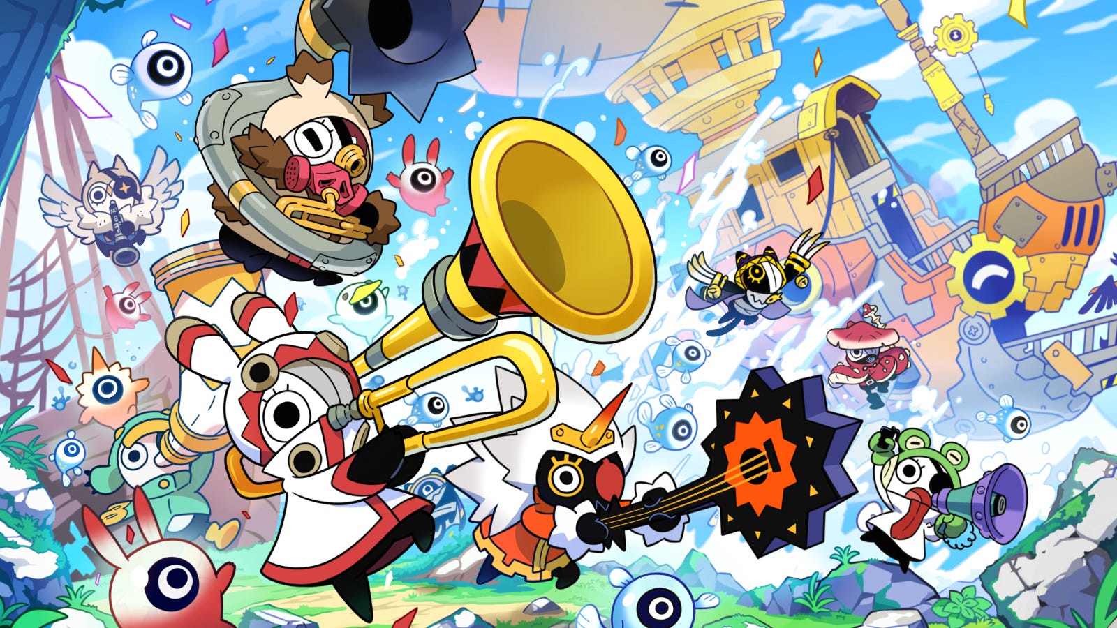 Key artwork for Ratatan showing multiple cartoon creatures with one playing a trombone