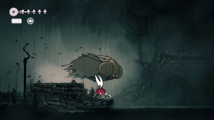Moorwing dive attacks Hornet in Hollow Knight: Silksong