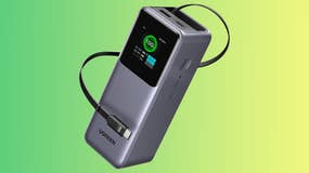 UGREEN Nexode 20,000mAh 165W power bank on a gradient background